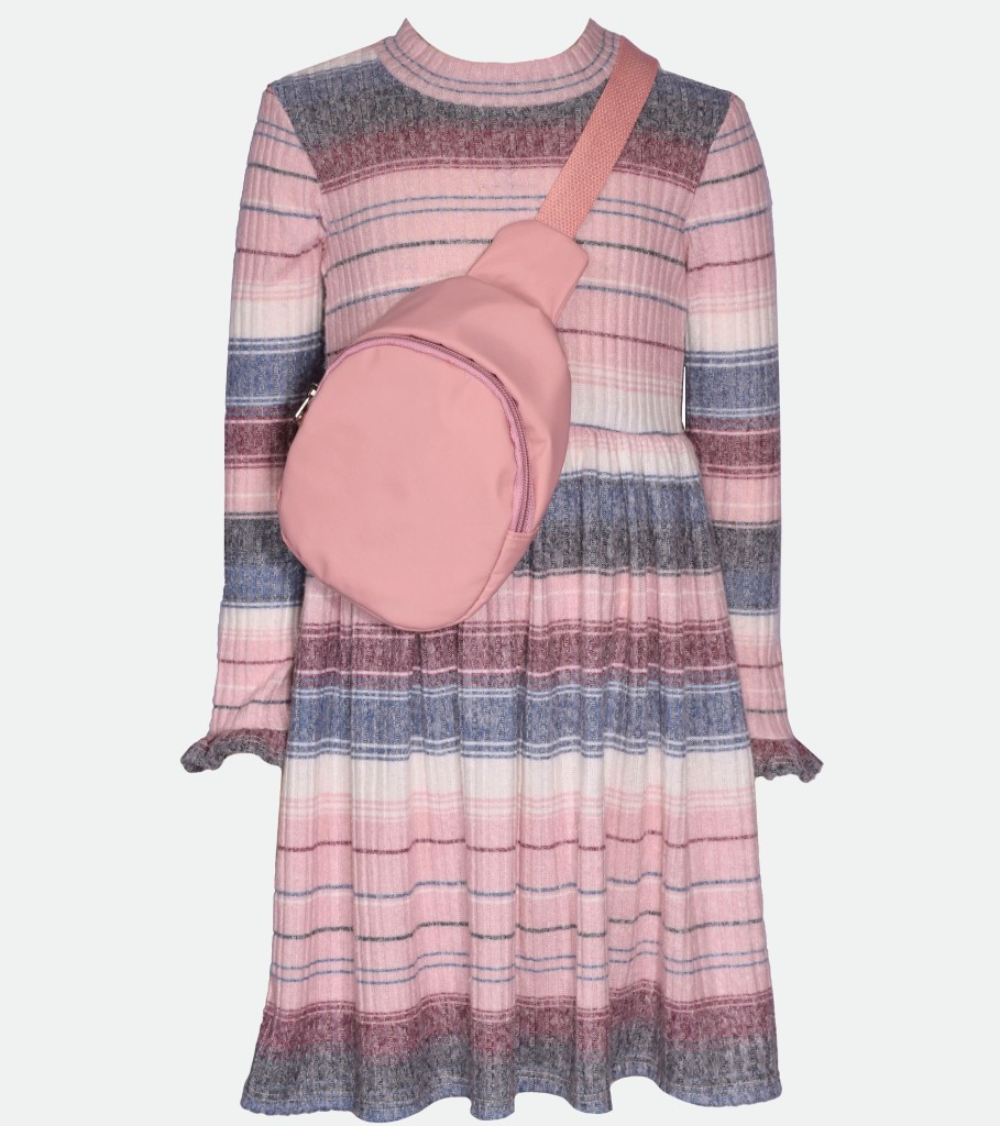 Dresses Bonnie Jean | Kayla Knit Dress With Bag