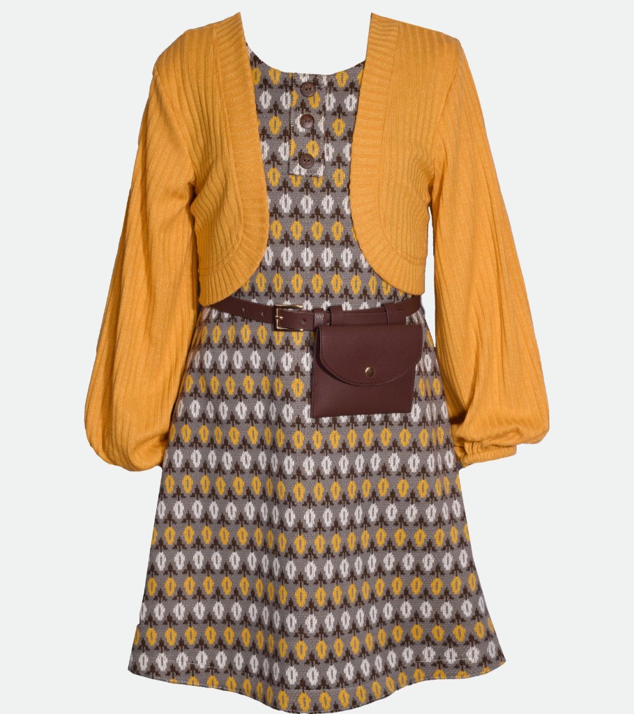 Dresses Bonnie Jean | Vanessa Dress With Cardigan And Bag