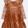 Dresses Bonnie Jean | Julia Velvet Jumper Dress Set