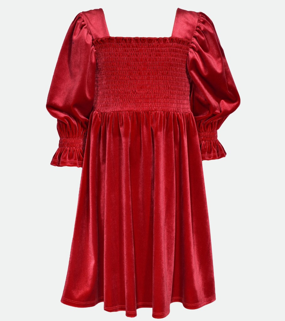 Dresses Bonnie Jean | Juliette Smocked Velvet Dress