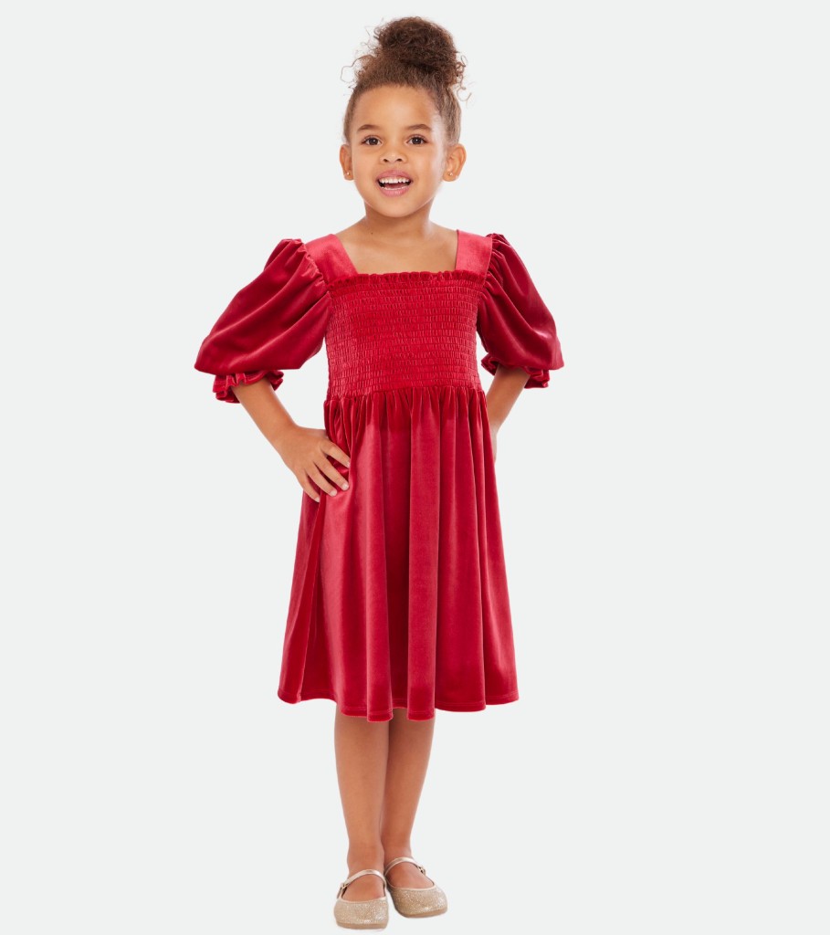 Dresses Bonnie Jean | Juliette Smocked Velvet Dress