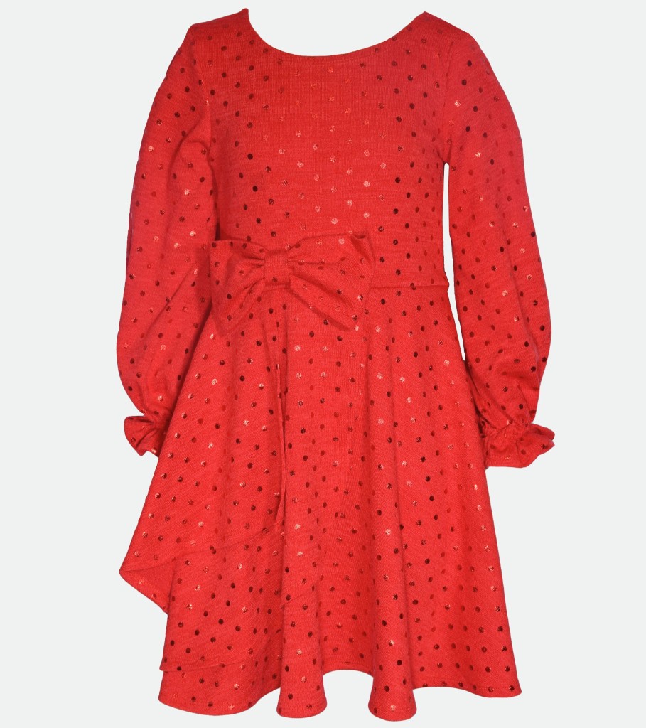 Dresses Bonnie Jean | Abigail Polka Dot Knit Dress