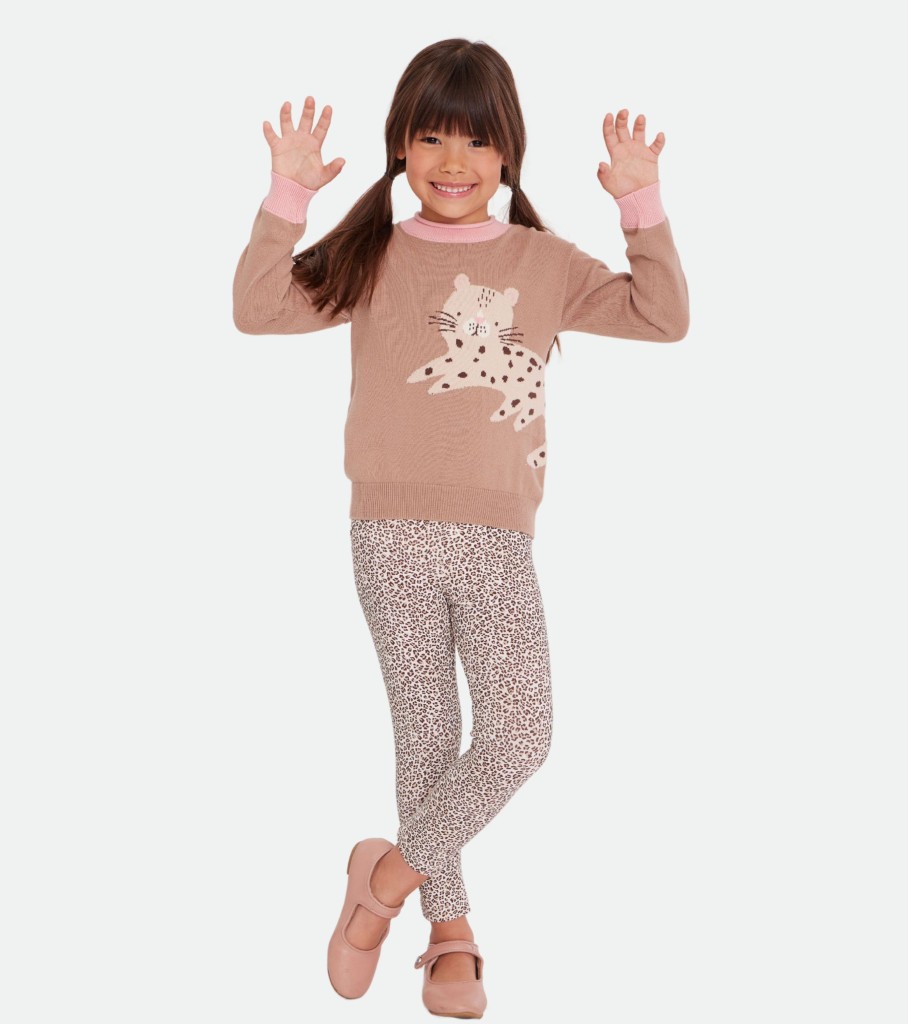 Legging & Short Sets Bonnie Jean | Laurie Tiger Sweater Legging Set