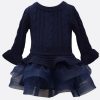 Dresses Bonnie Jean | Navy Sweater Dress