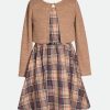 Sweaters & Coat Sets Bonnie Jean | Connie Plaid Cardigan Dress