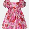 Dresses Bonnie Jean | Chloe Floral Puff Sleeve Dress