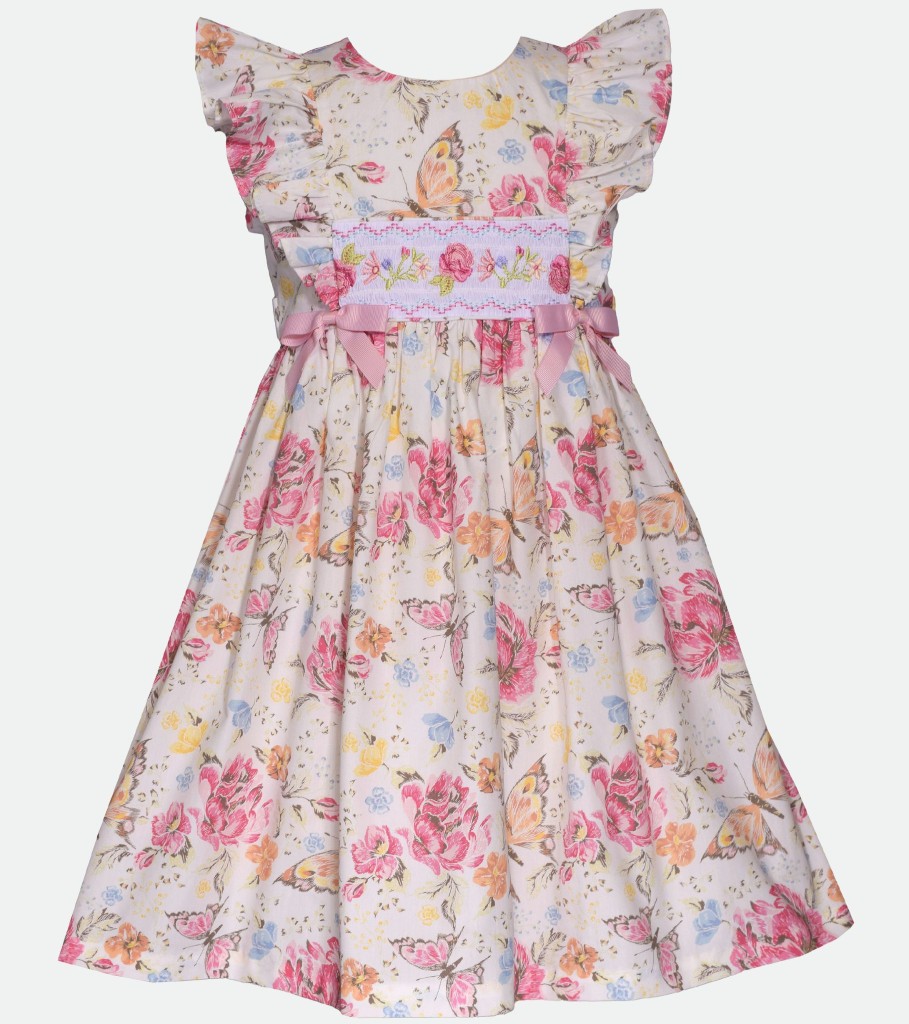 Dresses Bonnie Jean | Brandi Butterfly Smocked Dress