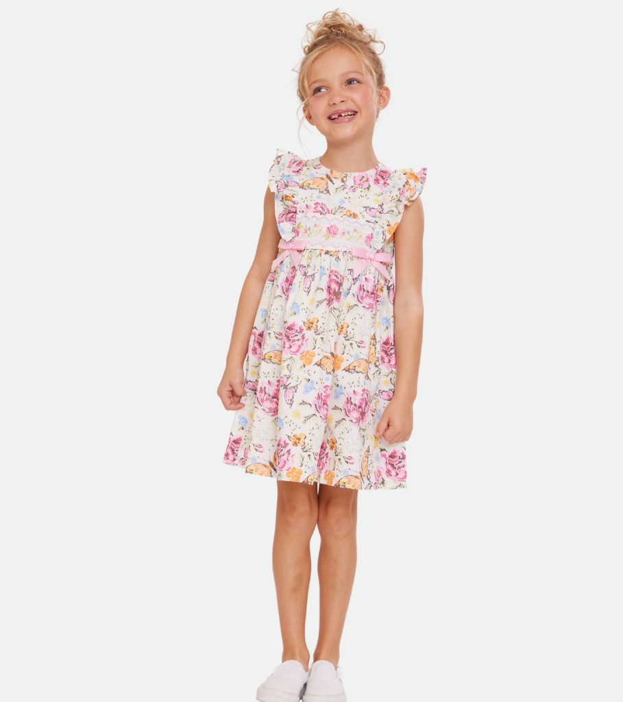 Dresses Bonnie Jean | Brandi Butterfly Smocked Dress