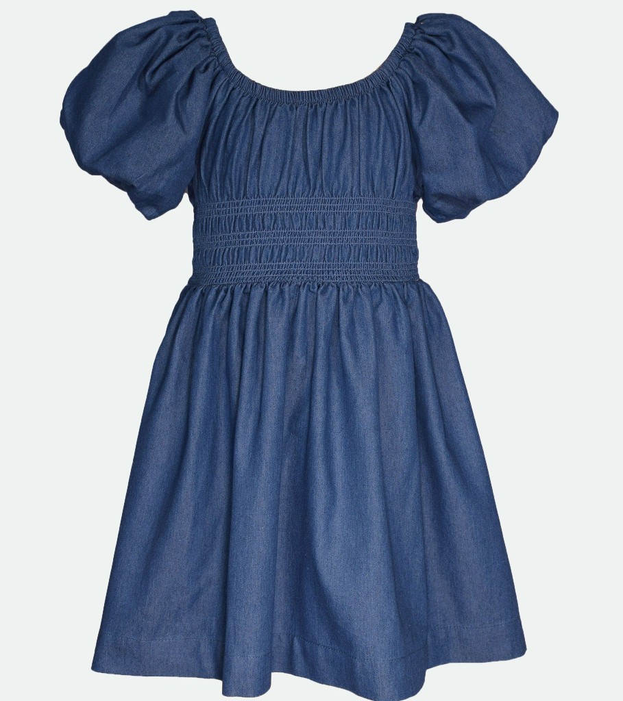 Dresses Bonnie Jean | Elle Denim Peasant Dress