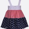 Dresses Bonnie Jean | Betsy Americana Mixed Print Dress