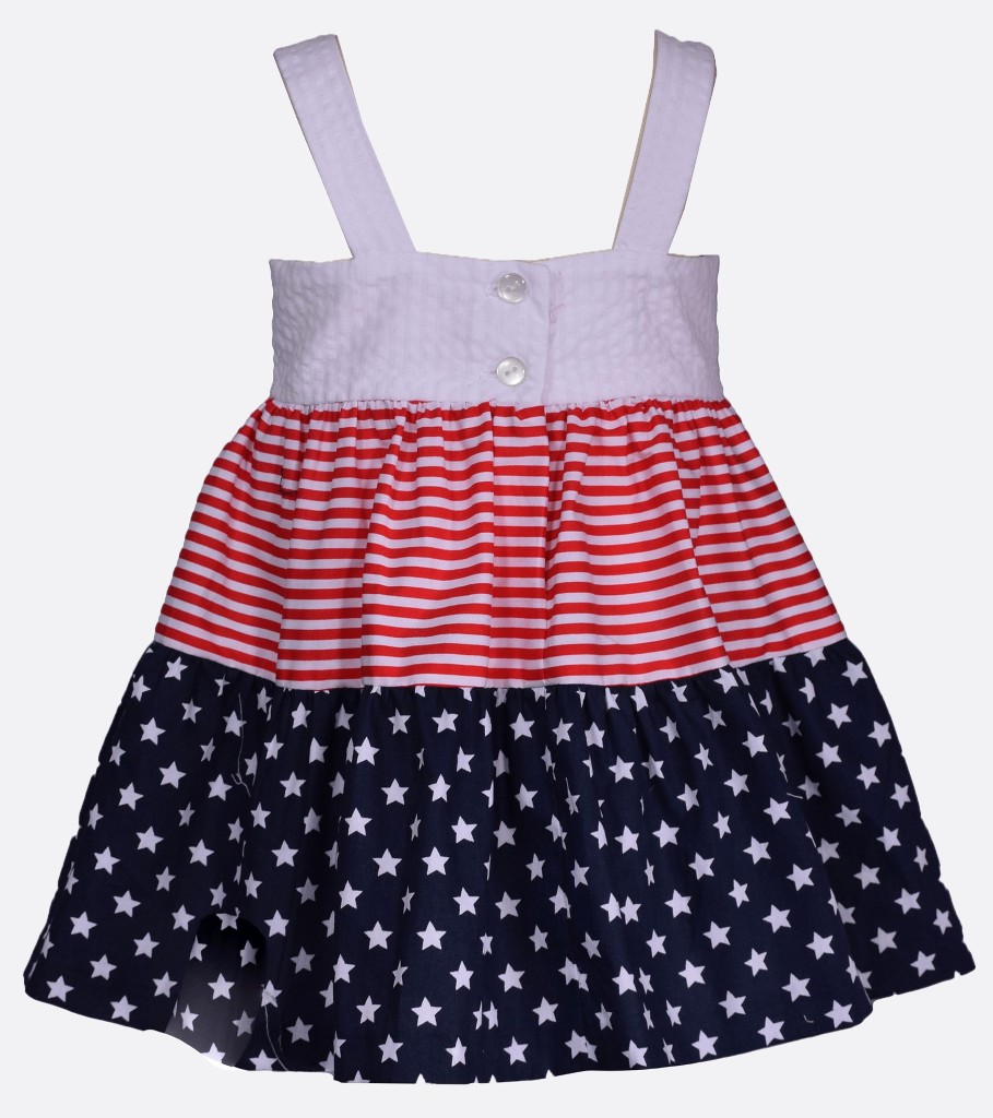 Dresses Bonnie Jean | Betsy Americana Mixed Print Dress